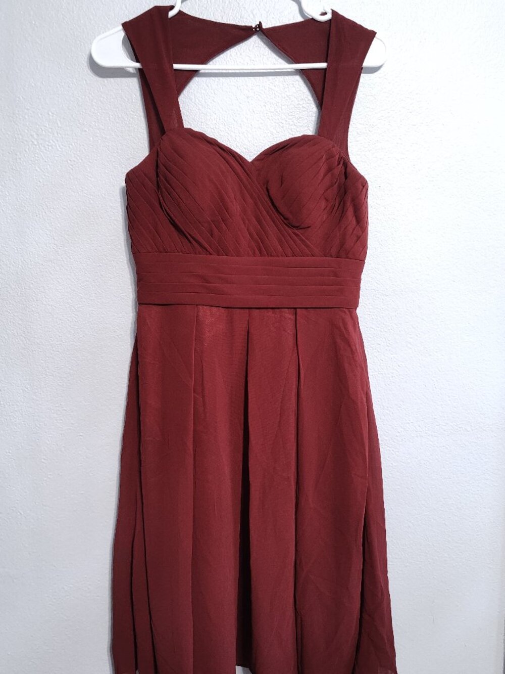 Dark red burgundy womens dress bridal bridesmaid wedding prom, size 6, new